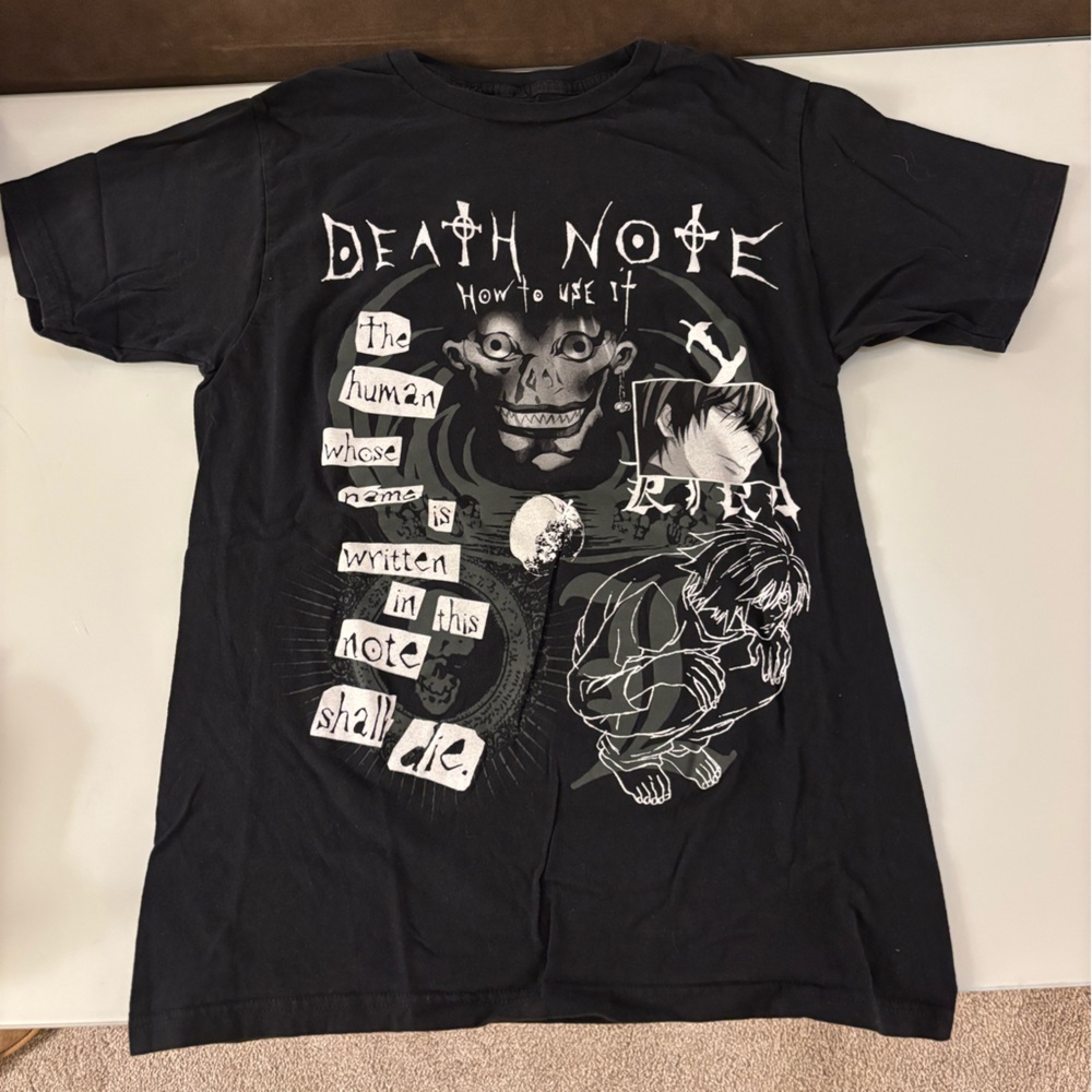 Hot Topic Black Death Note Graphic Tee
